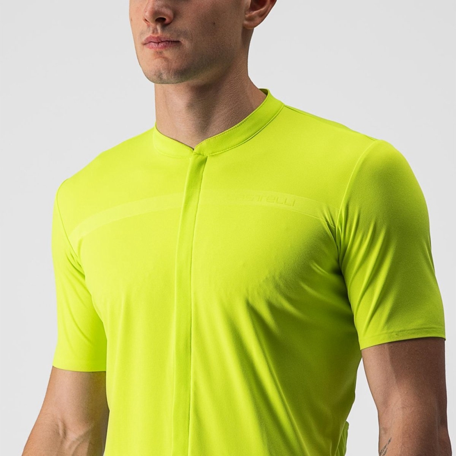 Castelli UNLIMITED ALLROAD Men Jersey Light Green | 5934-SKQMY