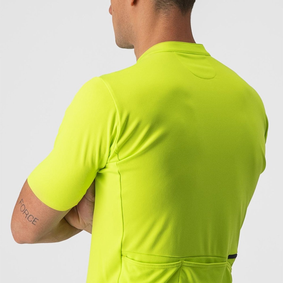 Castelli UNLIMITED ALLROAD Men Jersey Light Green | 5934-SKQMY