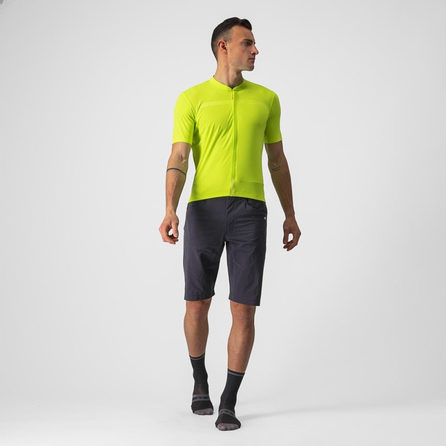 Castelli UNLIMITED ALLROAD Men Jersey Light Green | 5934-SKQMY