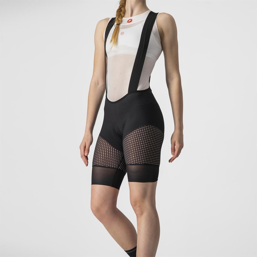 Castelli UNLIMITED DT W LINER Women Bib Shorts Black | 1684-HFXMZ