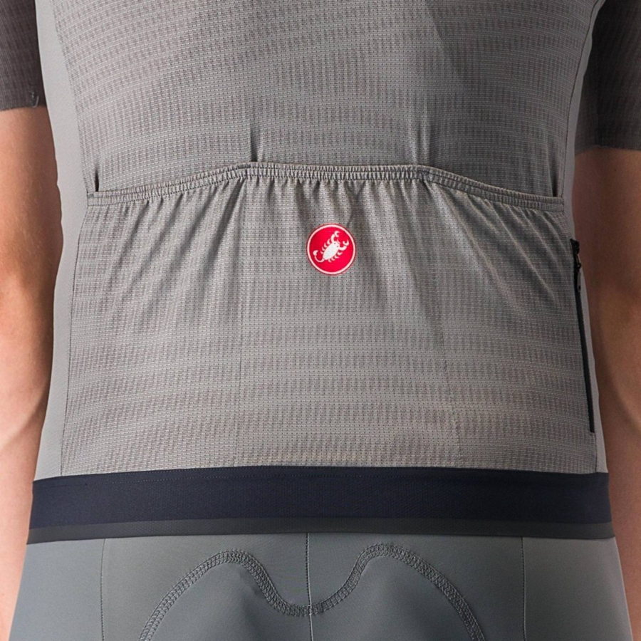 Castelli UNLIMITED ENDURANCE Men Jersey Grey | 5629-GCHRV