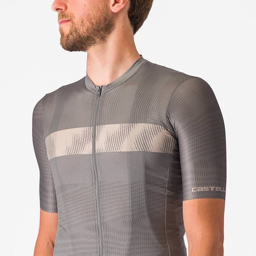 Castelli UNLIMITED ENDURANCE Men Jersey Grey | 5629-GCHRV