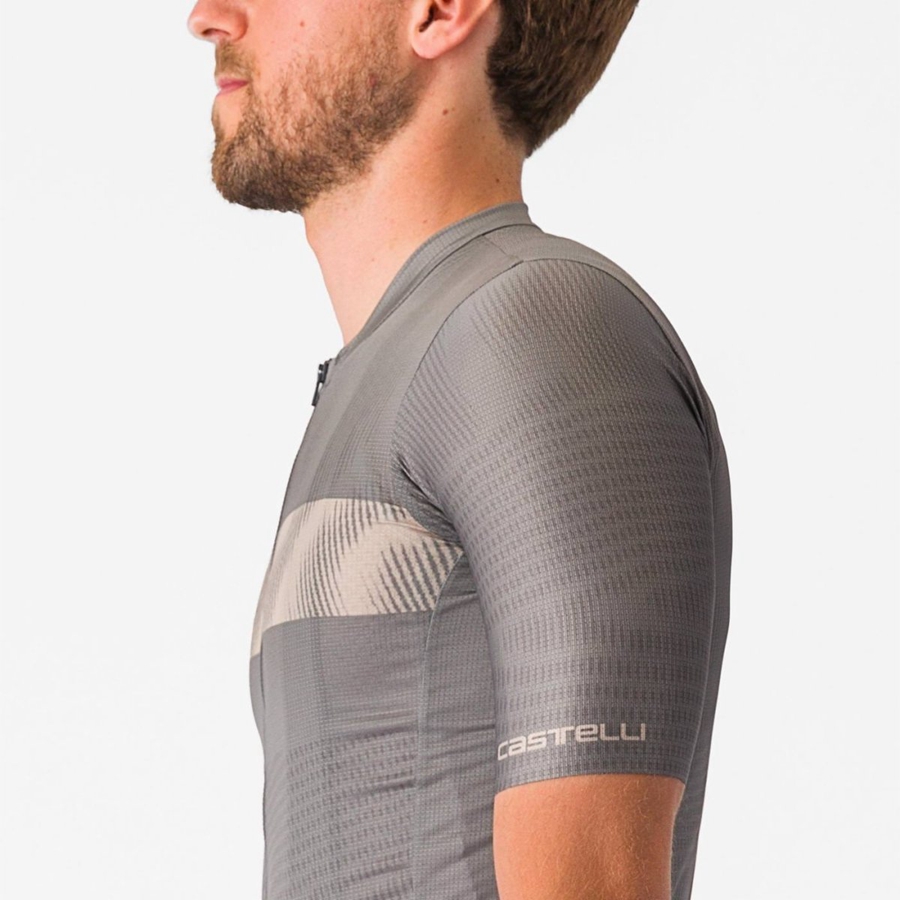 Castelli UNLIMITED ENDURANCE Men Jersey Grey | 5629-GCHRV