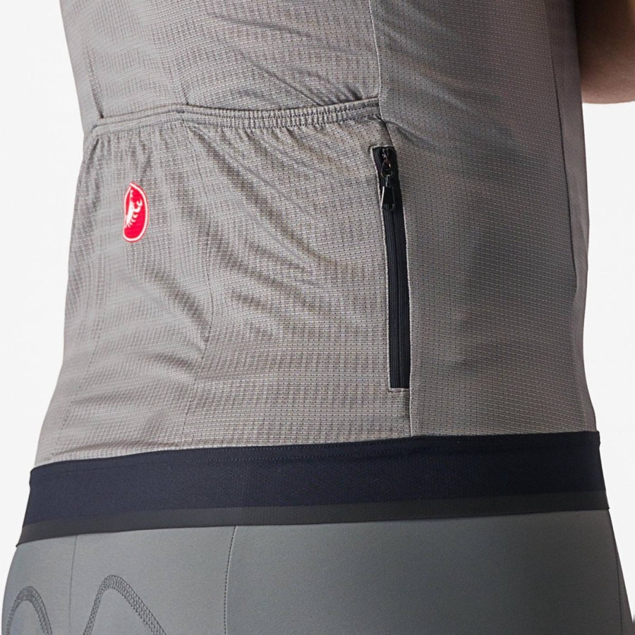 Castelli UNLIMITED ENDURANCE Men Jersey Grey | 5629-GCHRV