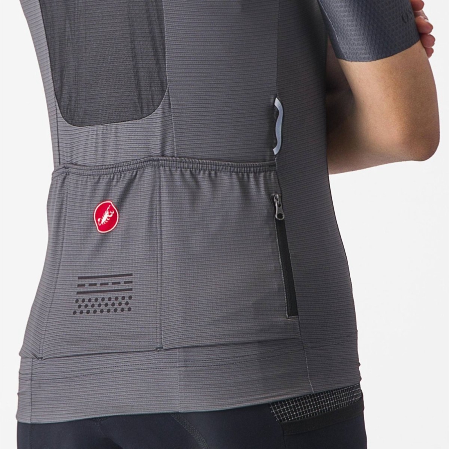 Castelli UNLIMITED PRO W Women Jersey Dark Grey | 4036-GSKNQ