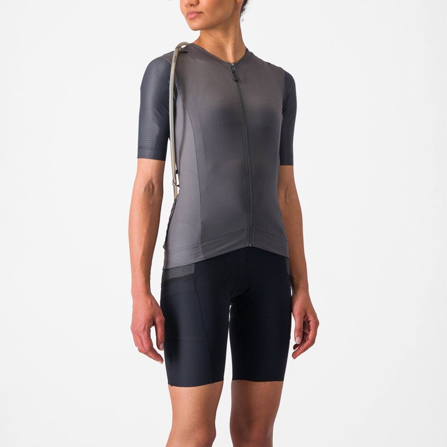 Castelli UNLIMITED PRO W Women Jersey Dark Grey | 4036-GSKNQ