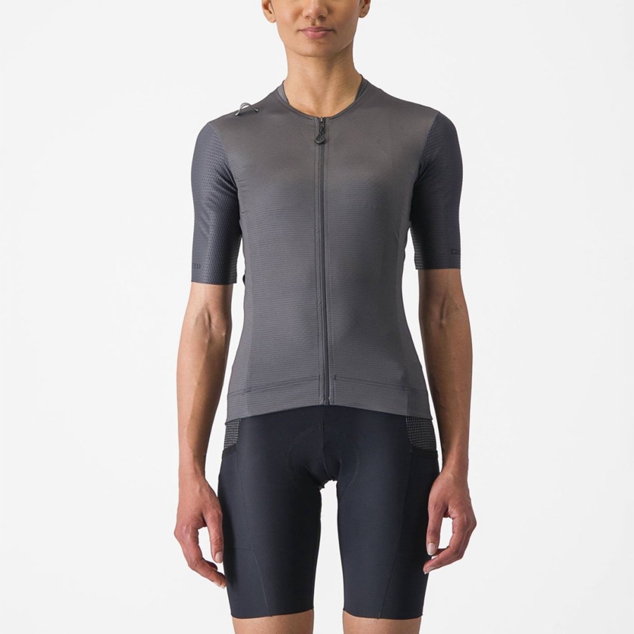 Castelli UNLIMITED PRO W Women Jersey Dark Grey | 4036-GSKNQ