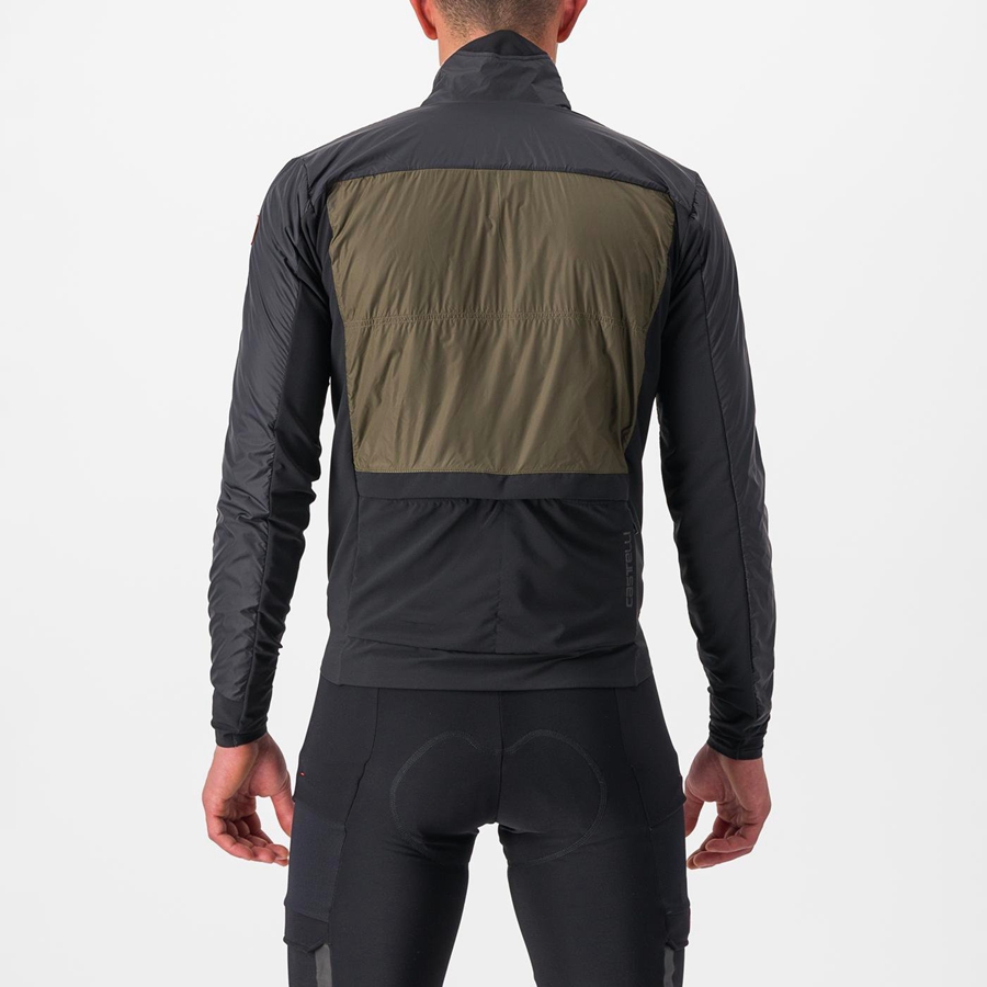 Castelli UNLIMITED PUFFY Men Jackets Black | 1598-EVIKM