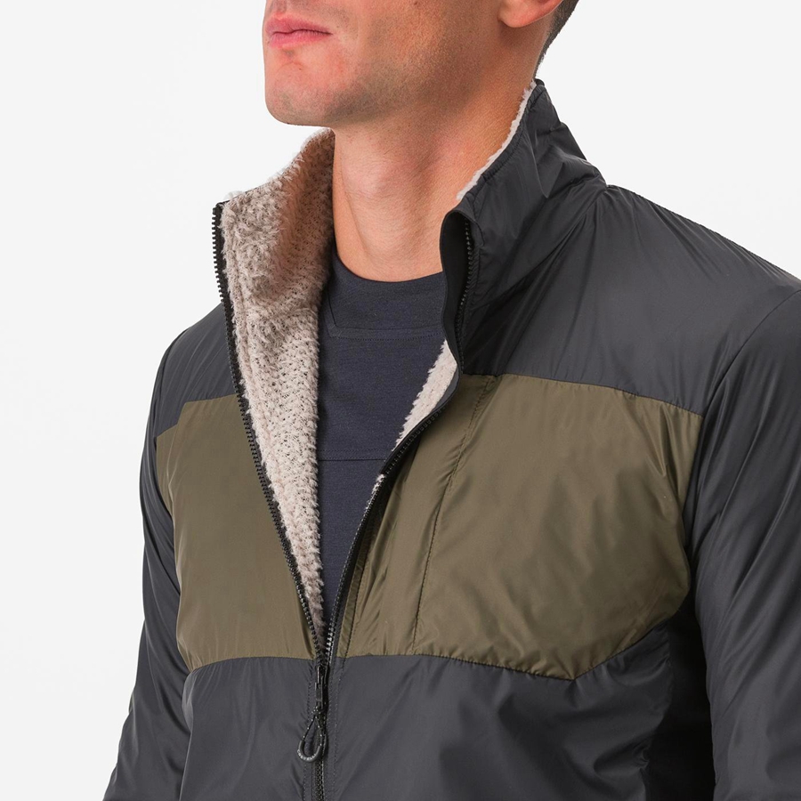 Castelli UNLIMITED PUFFY Men Jackets Black | 1598-EVIKM