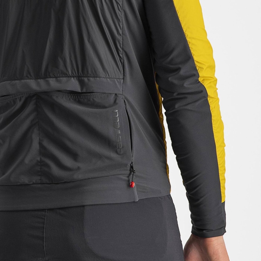 Castelli UNLIMITED PUFFY Men Jackets Dark Grey | 2739-WHRIZ