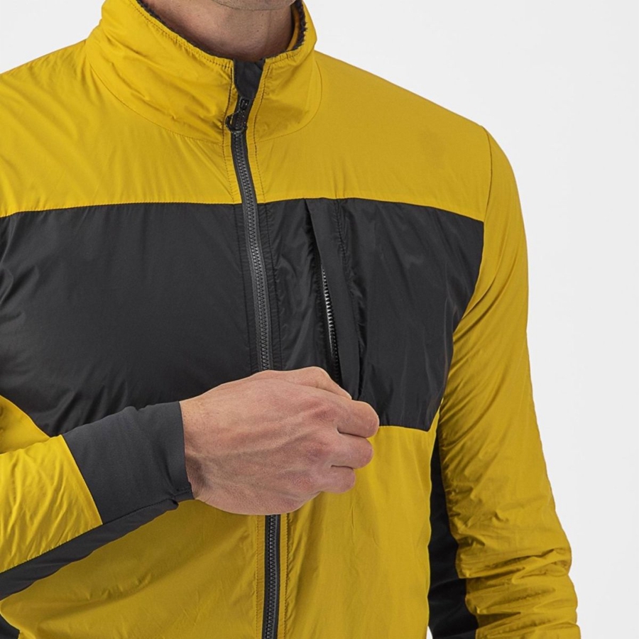 Castelli UNLIMITED PUFFY Men Jackets Dark Grey | 2739-WHRIZ