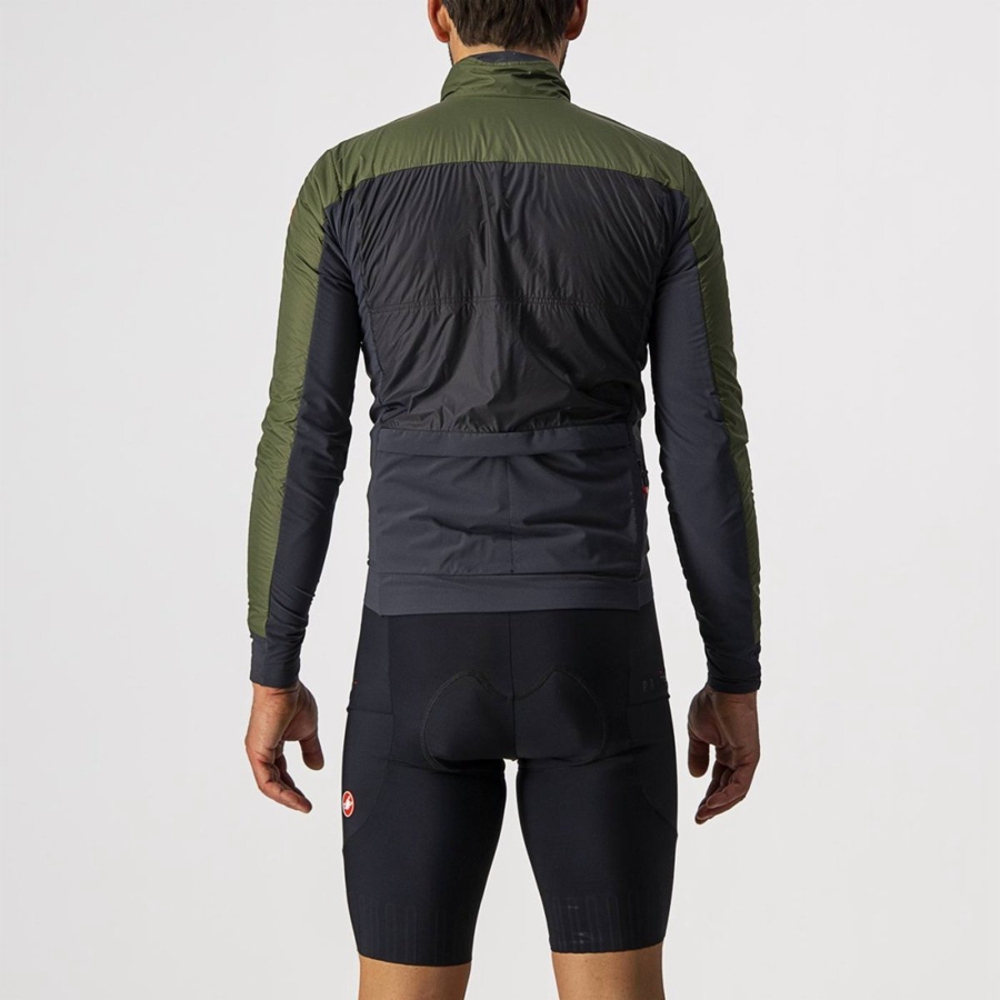 Castelli UNLIMITED PUFFY Men Jackets Light Green / Dark Grey | 5013-VWGUD