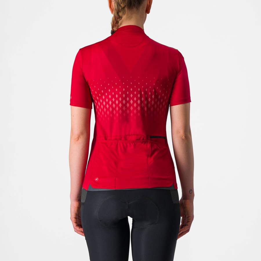 Castelli UNLIMITED SENTIERO 3 Women Jersey Red / Red | 7068-ZLOUW