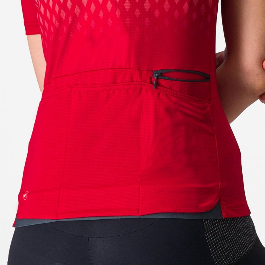 Castelli UNLIMITED SENTIERO 3 Women Jersey Red / Red | 7068-ZLOUW