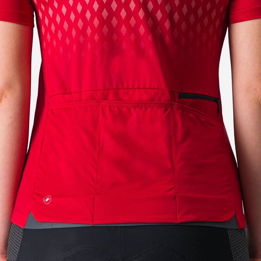 Castelli UNLIMITED SENTIERO 3 Women Jersey Red / Red | 7068-ZLOUW