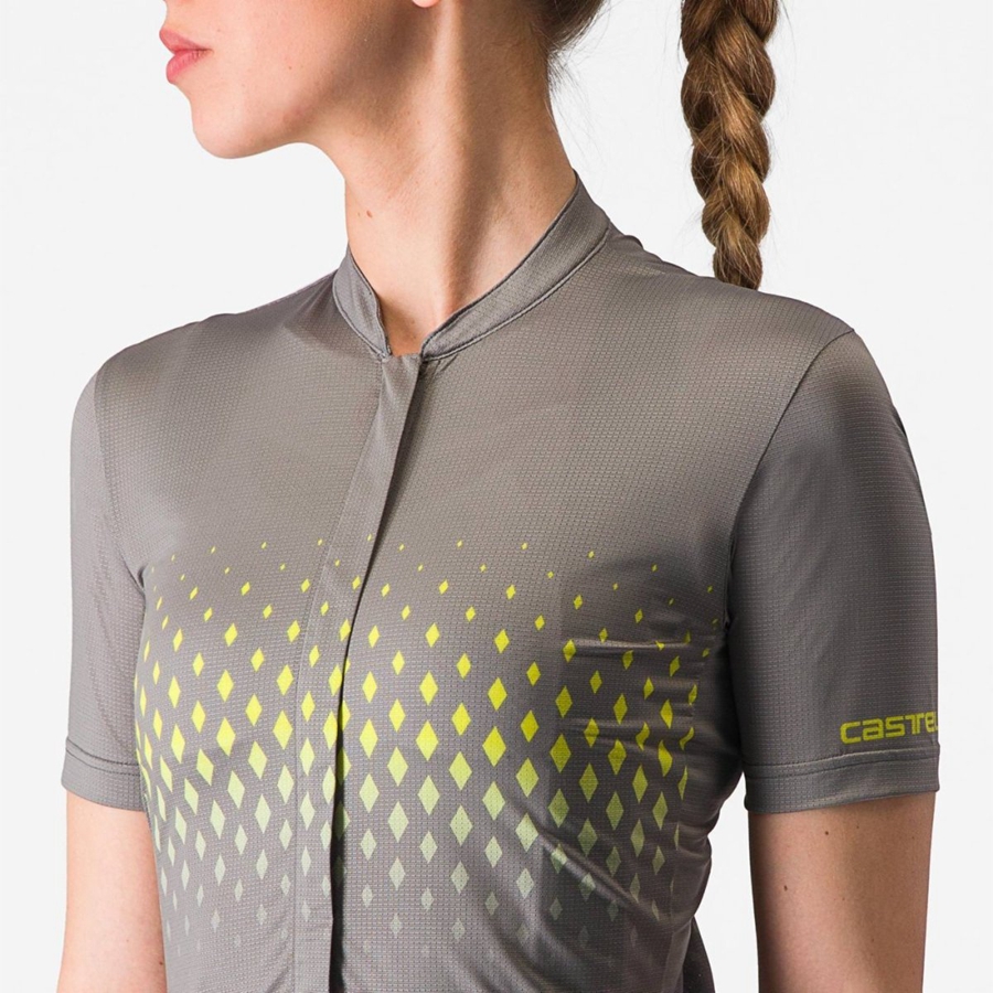 Castelli UNLIMITED SENTIERO 3 Women Jersey Grey | 4702-JYOTM