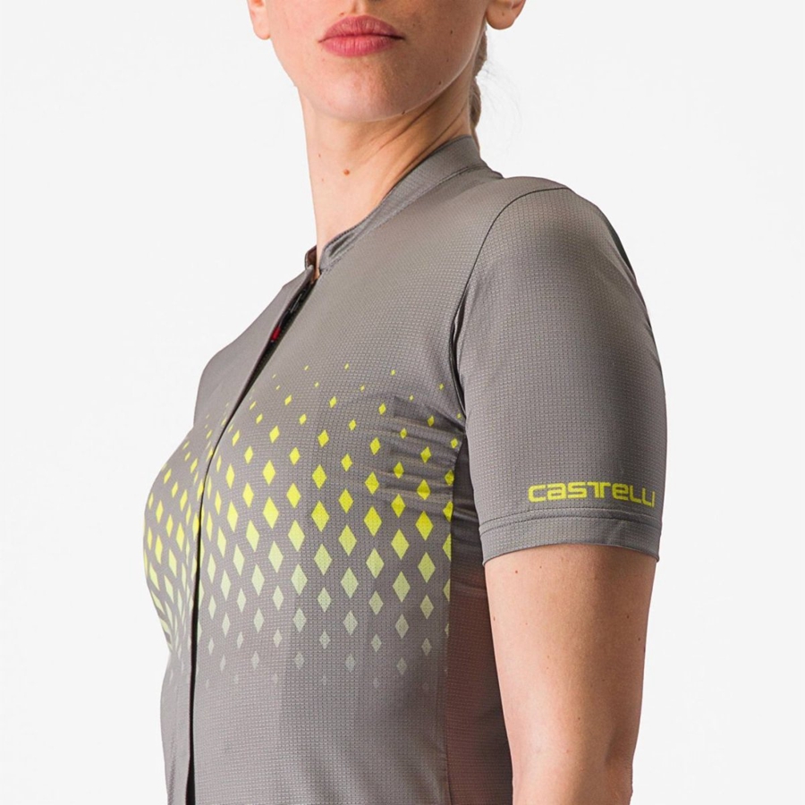 Castelli UNLIMITED SENTIERO 3 Women Jersey Grey | 4702-JYOTM