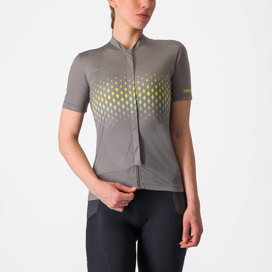 Castelli UNLIMITED SENTIERO 3 Women Jersey Grey | 4702-JYOTM