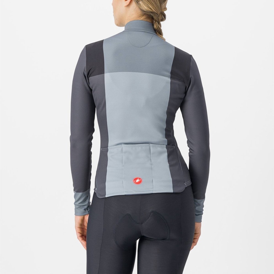 Castelli UNLIMITED W THERMAL Women Jersey Black / Grey | 6835-CJASG