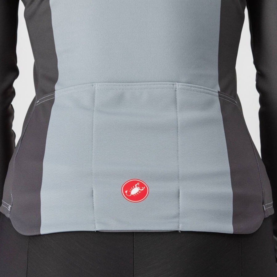 Castelli UNLIMITED W THERMAL Women Jersey Black / Grey | 6835-CJASG