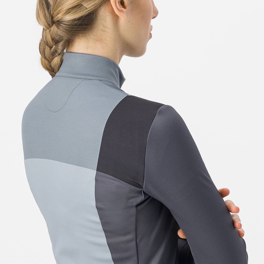 Castelli UNLIMITED W THERMAL Women Jersey Black / Grey | 6835-CJASG