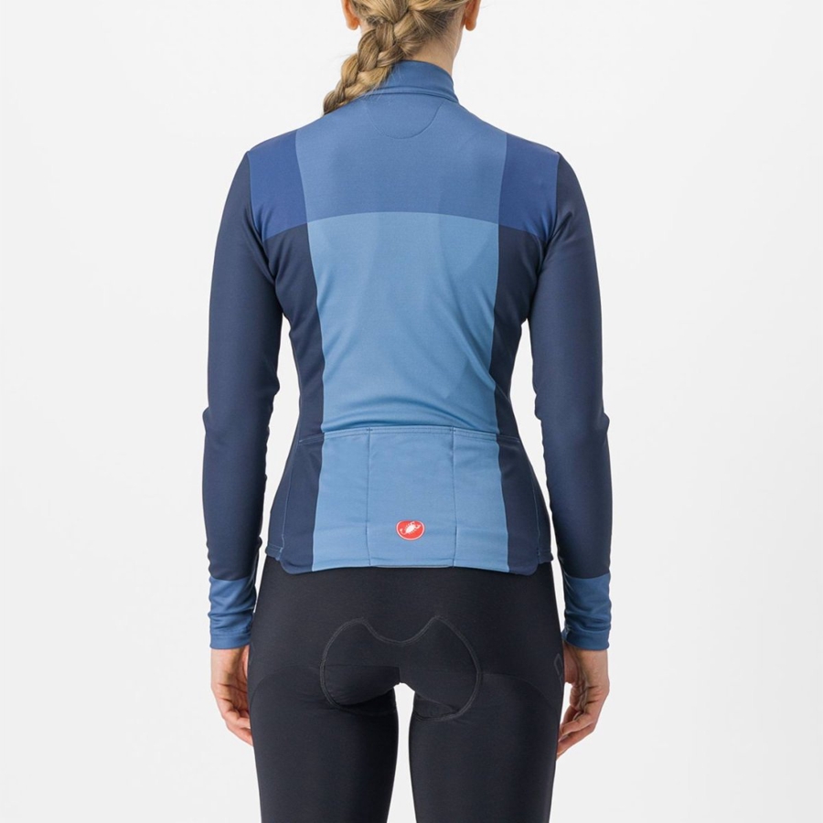 Castelli UNLIMITED W THERMAL Women Jersey Blue / Blue | 9086-TZNHW