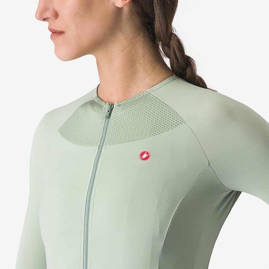 Castelli VELOCISSIMA 2 Women Jersey Green / Blue | 4032-NCLED