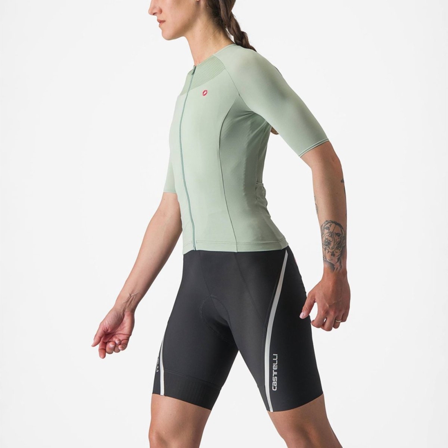 Castelli VELOCISSIMA 2 Women Jersey Green / Blue | 4032-NCLED