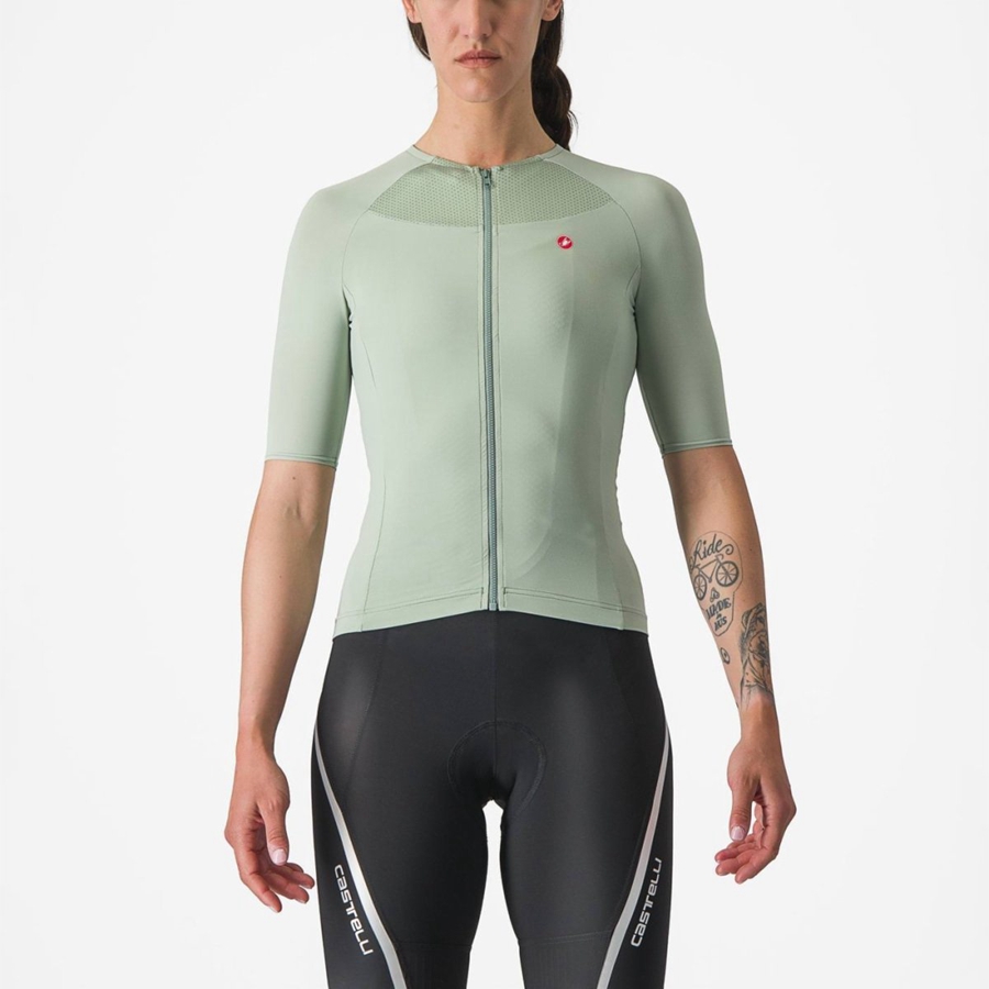 Castelli VELOCISSIMA 2 Women Jersey Green / Blue | 4032-NCLED