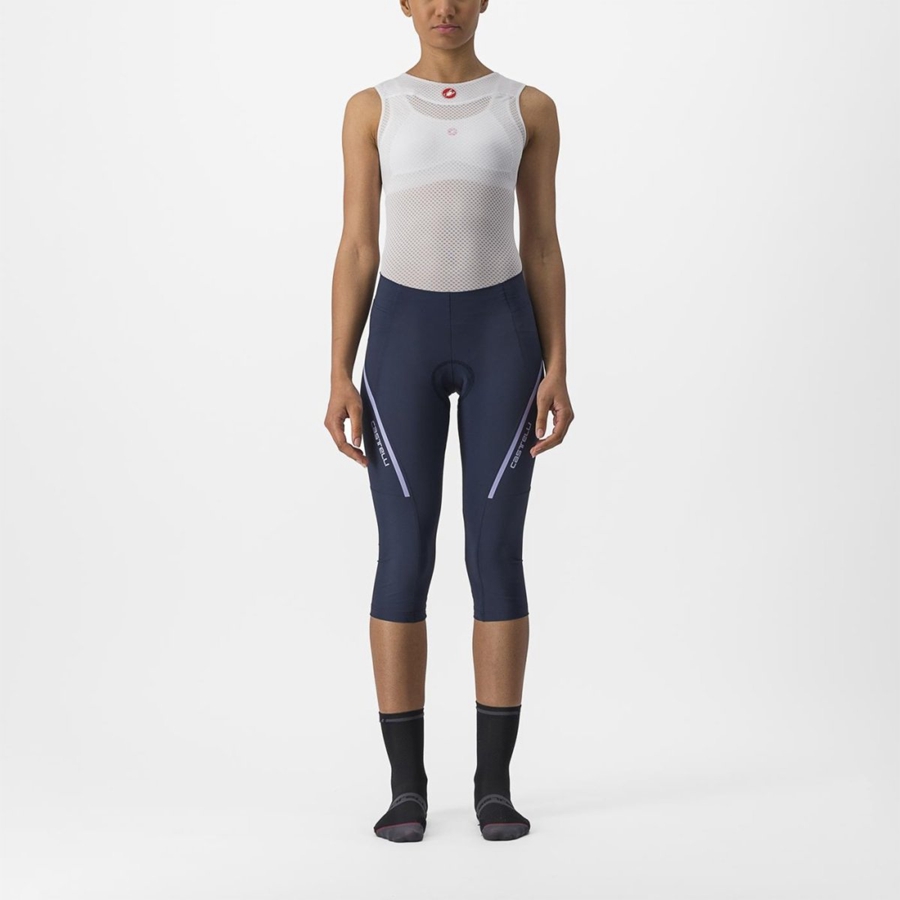 Castelli VELOCISSIMA 3 KNICKER Women Leggings Blue / Purple White | 4983-ZHGMF