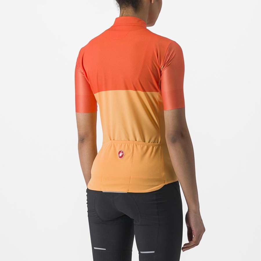 Castelli VELOCISSIMA Women Jersey Orange / Deep Red | 1825-PXBFR