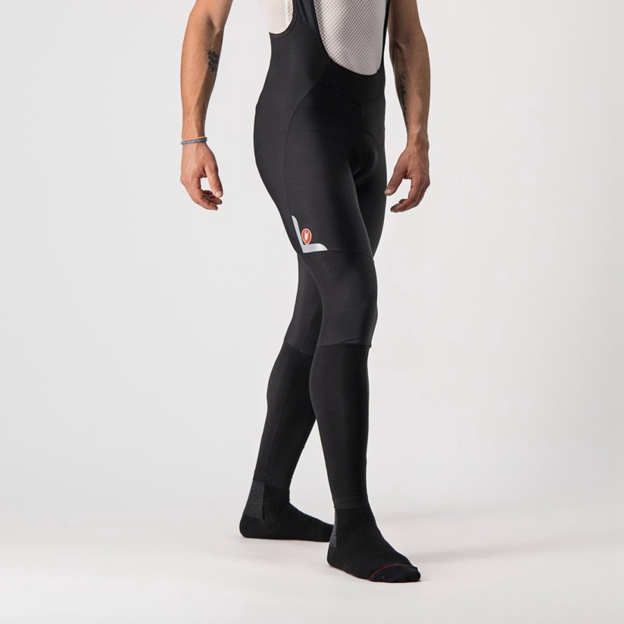 Castelli VELOCISSIMO 5 Men Bib Tights Black / Silver | 6518-TPBYC