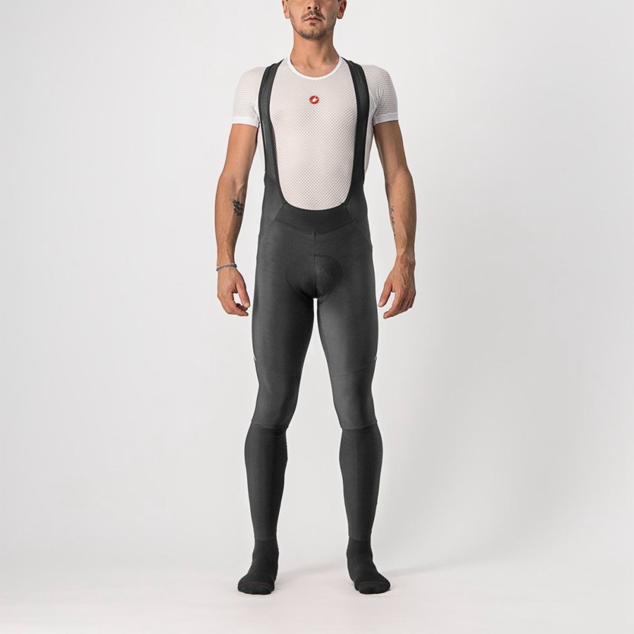 Castelli VELOCISSIMO 5 Men Bib Tights Black / Silver | 6518-TPBYC