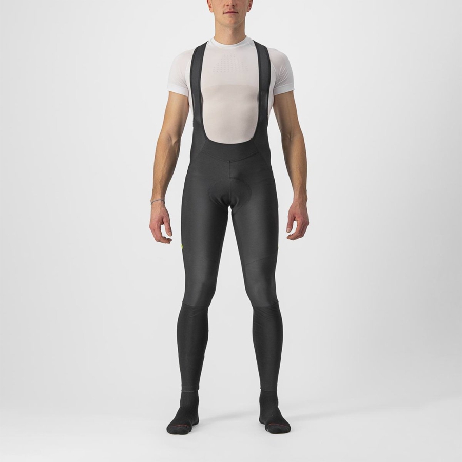 Castelli VELOCISSIMO 5 Men Bib Tights Black / Light Green | 5938-UPKIL