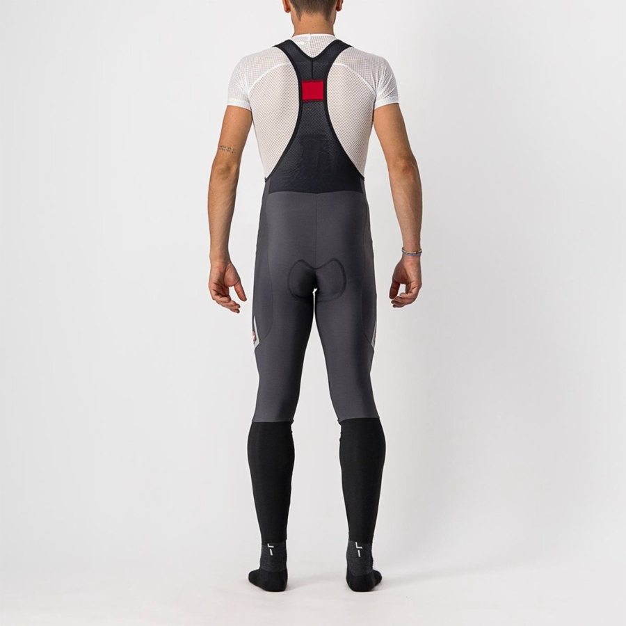 Castelli VELOCISSIMO 5 Men Bib Tights Dark Grey / Silver | 4218-MCFXP