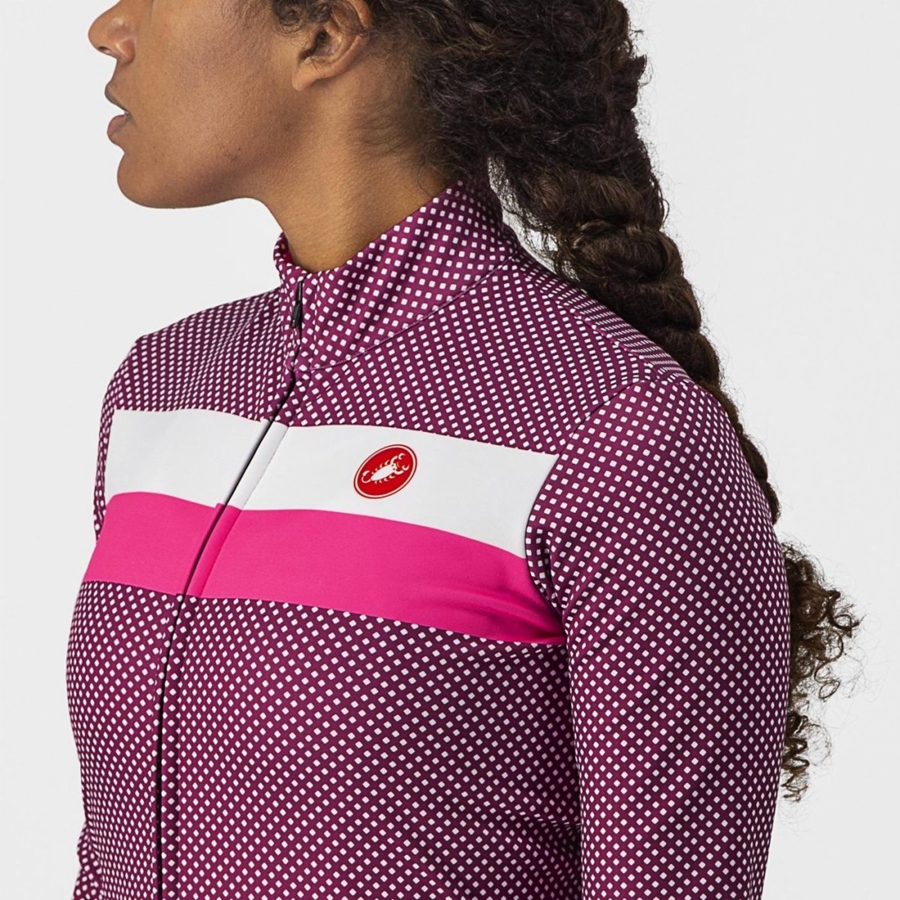 Castelli VOLARE LS Women Jersey White / Pink | 0853-TGCMV