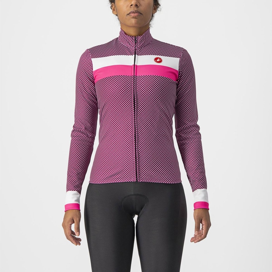 Castelli VOLARE LS Women Jersey White / Pink | 0853-TGCMV